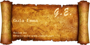 Gula Emma névjegykártya